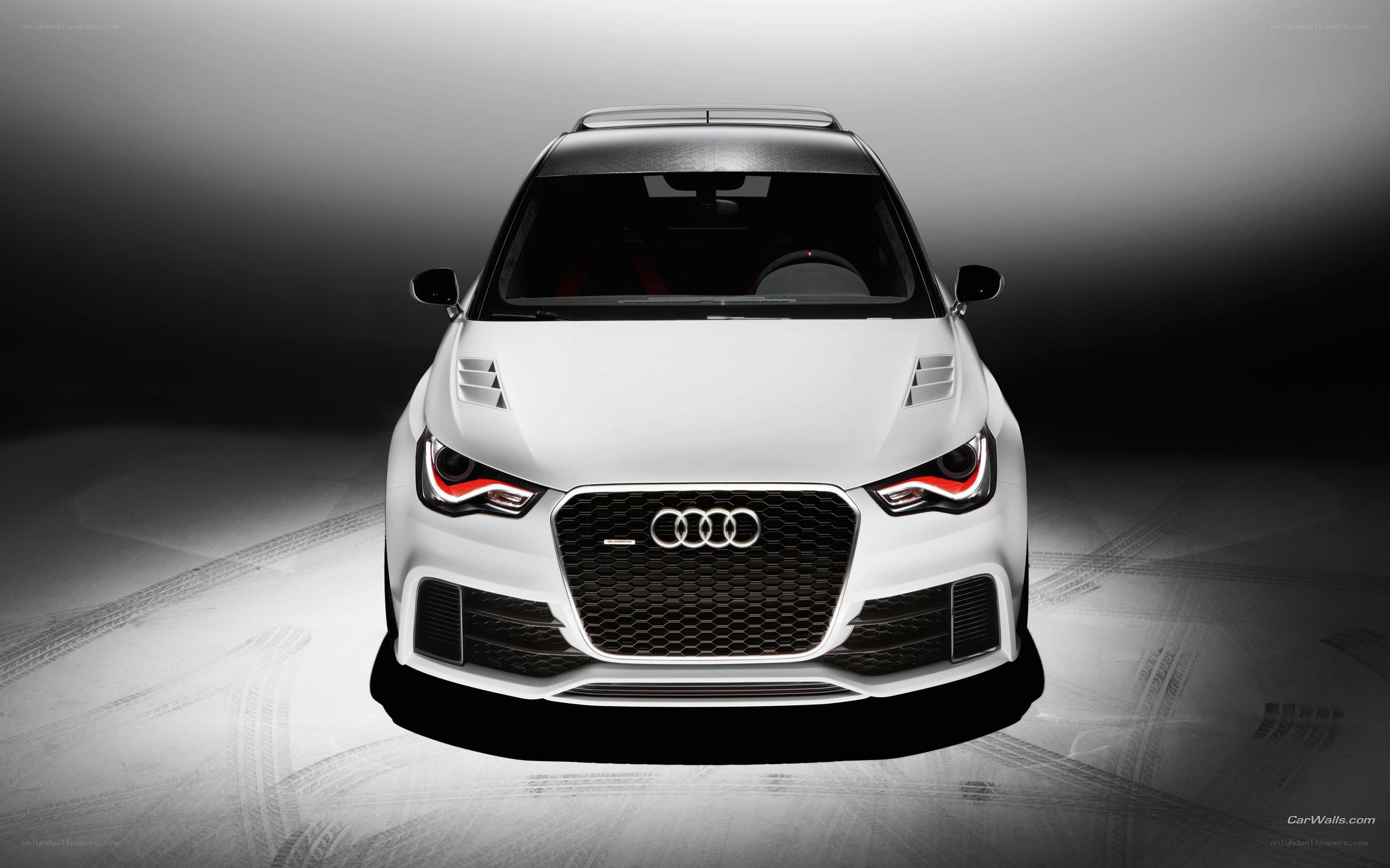 white audi performance car