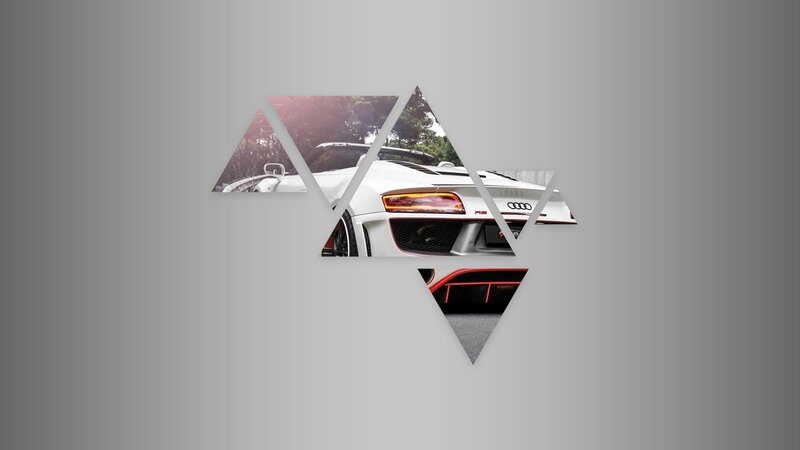 White Audi R8 Car — Gray