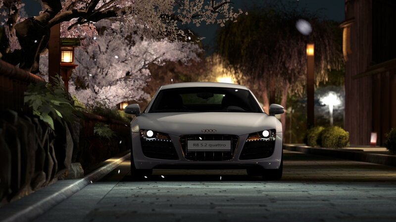 White Audi R8 Car — Serene
