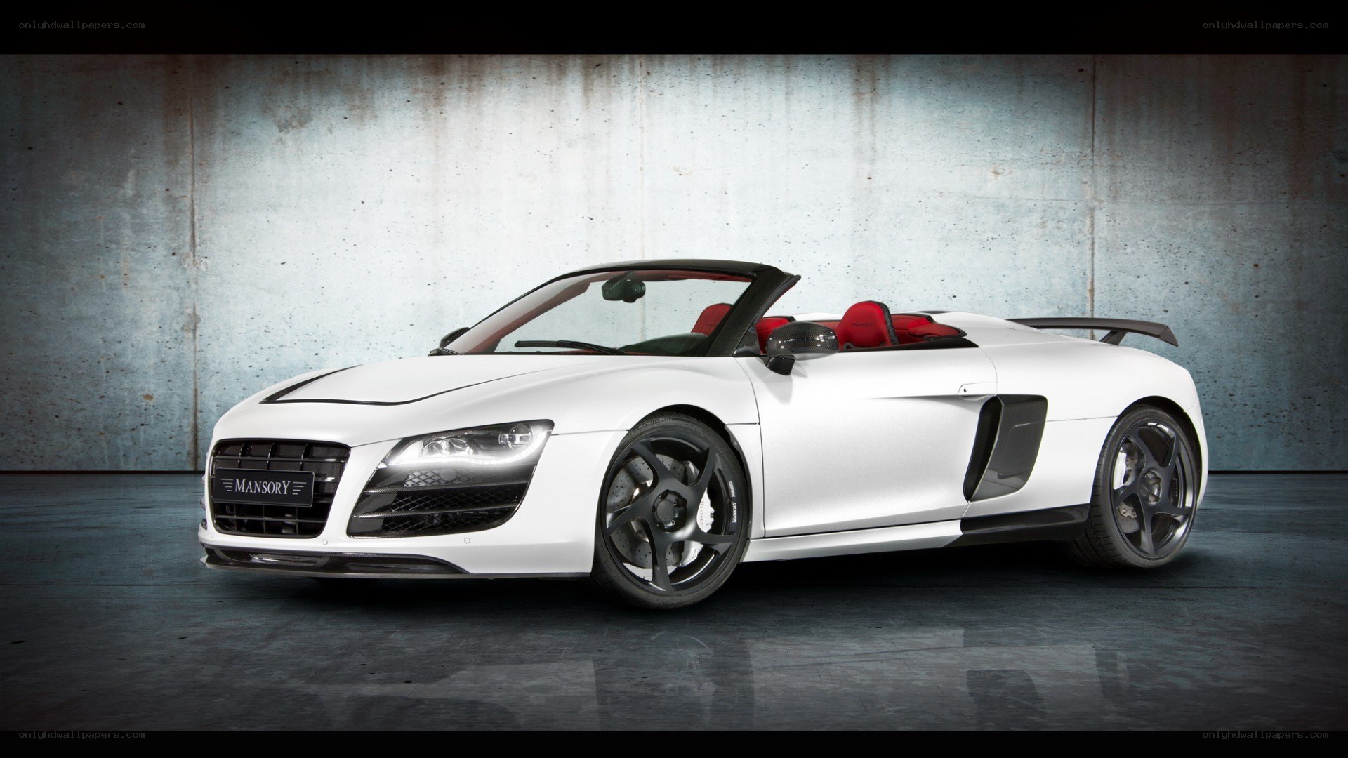 white audi r8 convertible