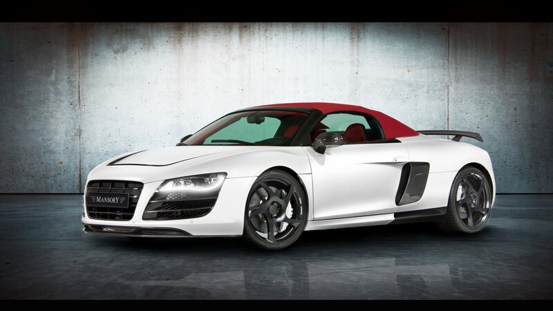 white audi r8 convertible