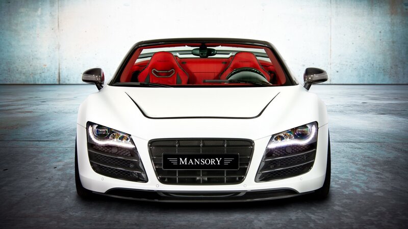 white audi r8 convertible