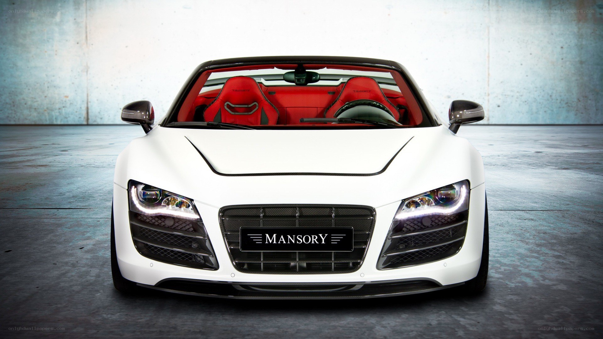 white audi r8 convertible