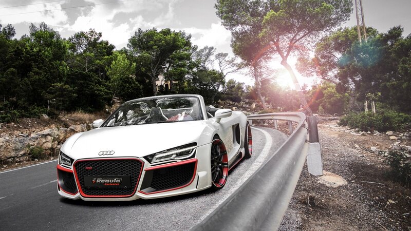 White Audi R8 Convertible — Dramatic, Afternoon, Photograph