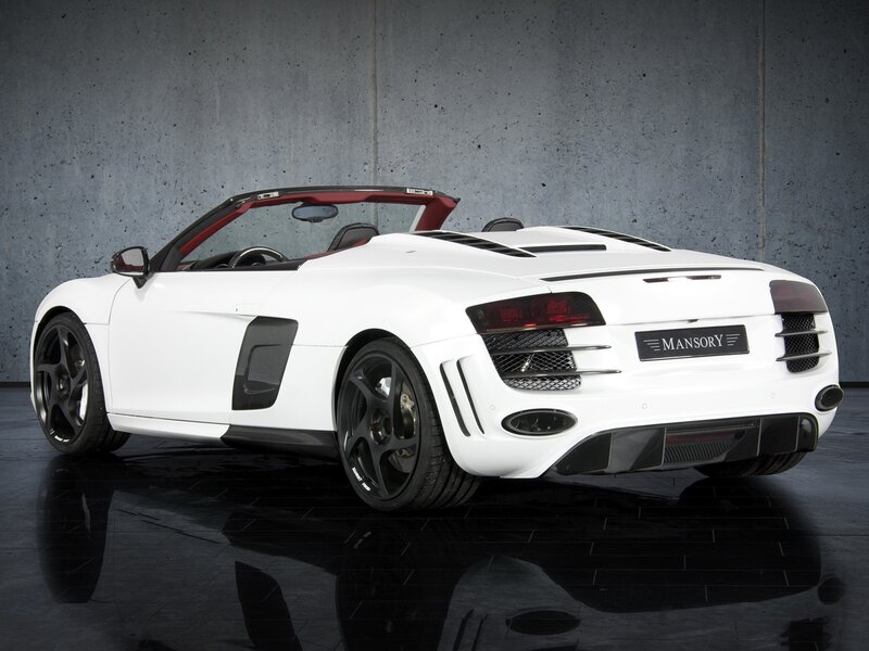 white audi r8 convertible