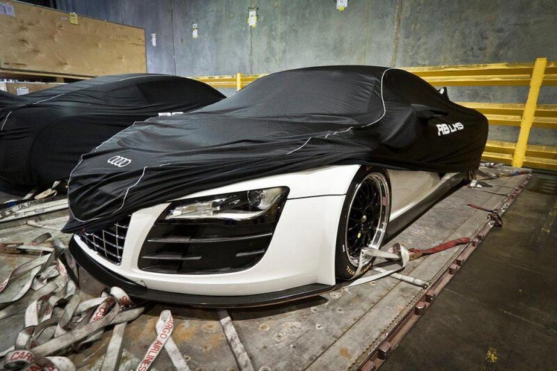 White Audi R8 Covered