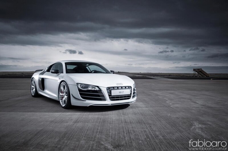 White Audi R8 GT on tarmac