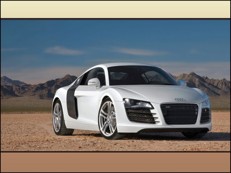 White Audi R8 in desert