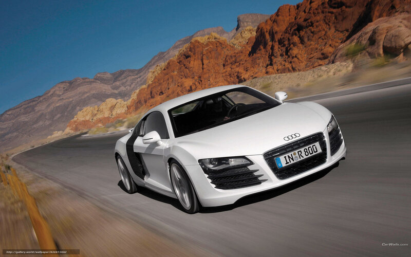 White Audi R8 on desert road