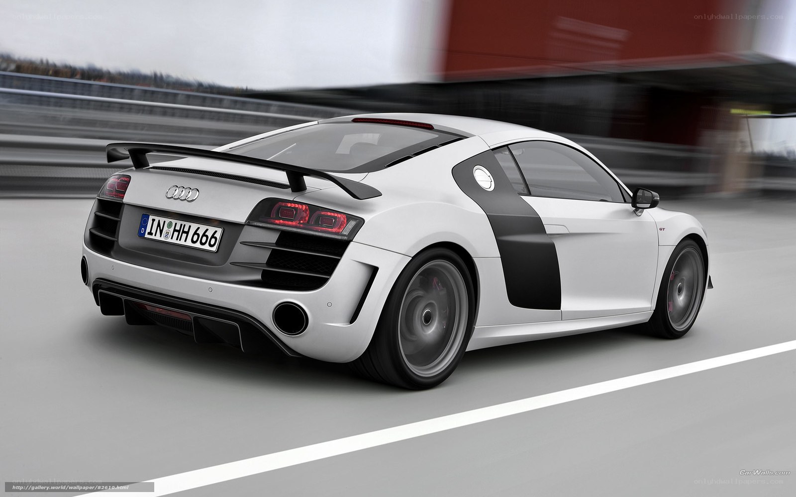 white audi r8 on racetrack