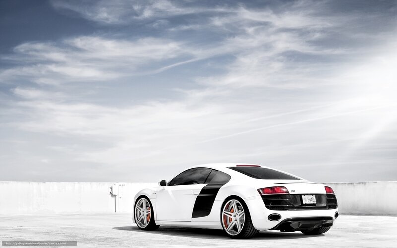 White Audi R8 on rooftop