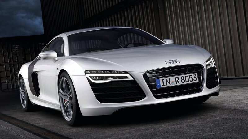 White Audi R8 sports car