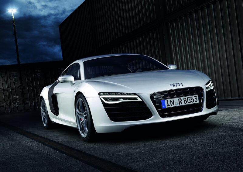 White Audi R8 sports car