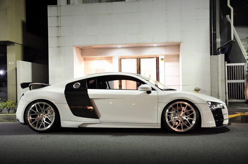 White Audi R8 sports car