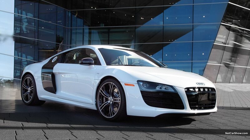 White Audi R8 sports car