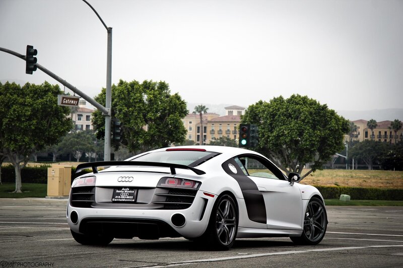 White Audi R8 sports car