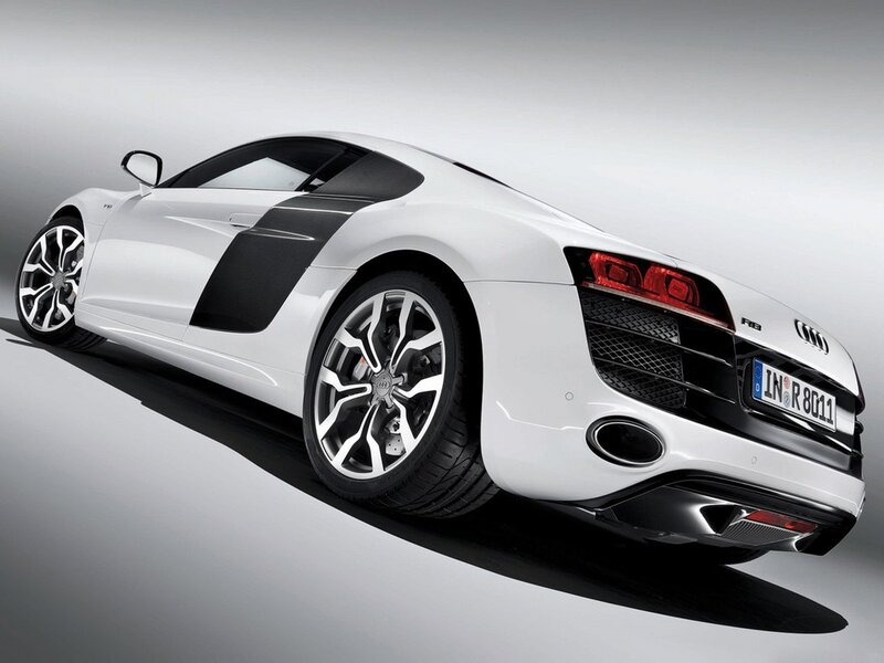 White Audi R8 sports car