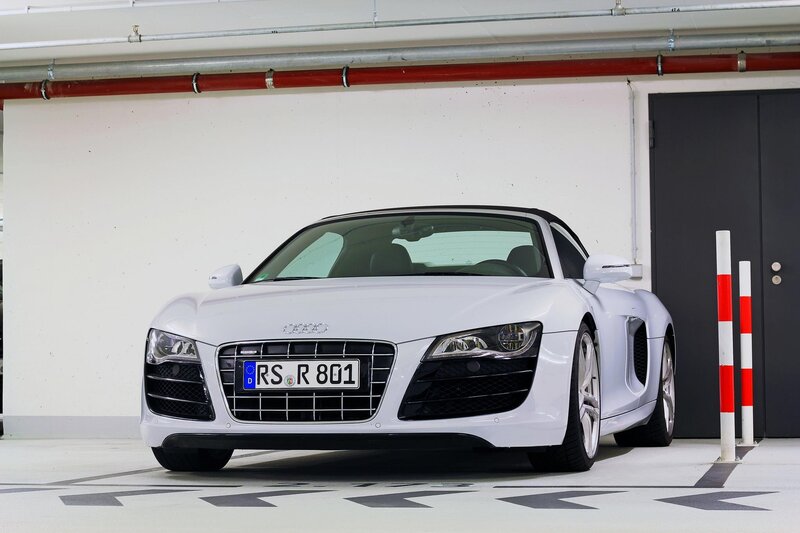 White Audi R8 sports car
