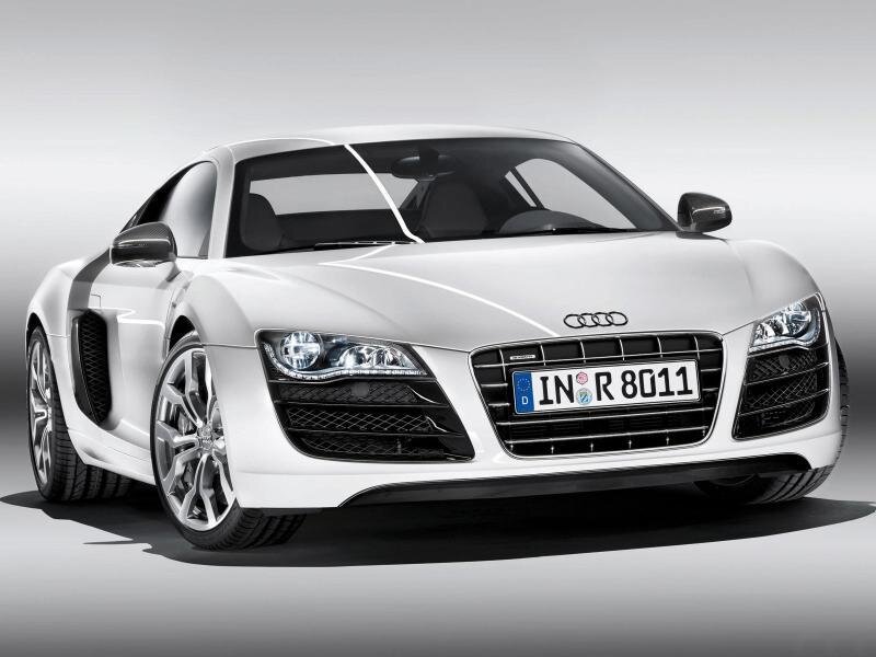 White Audi R8 sports car