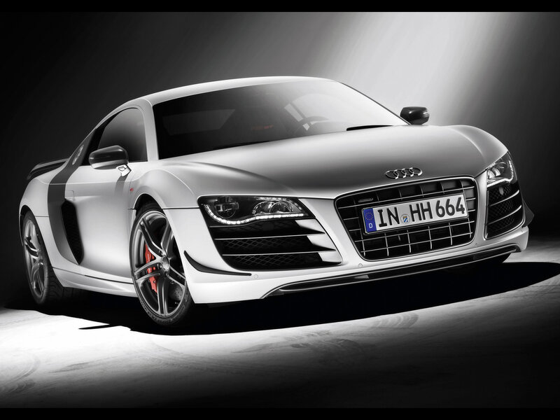 White Audi R8 sports car