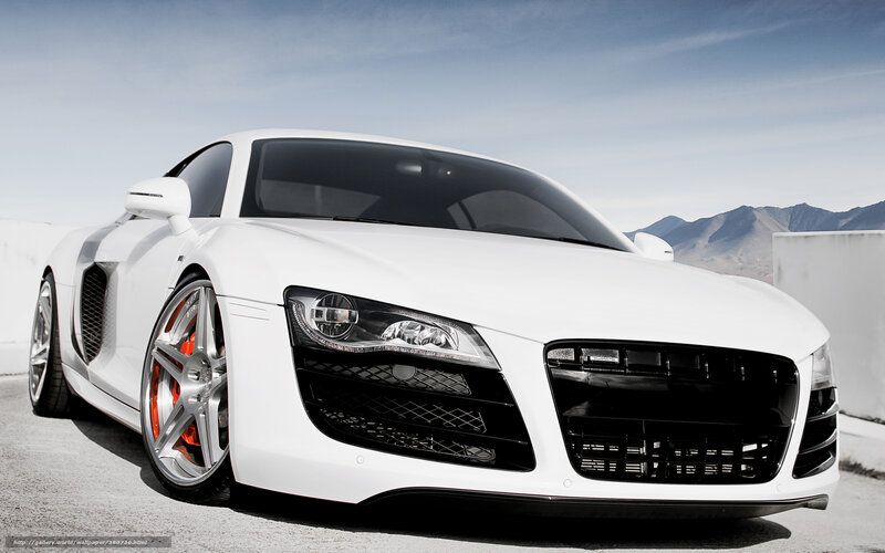 White Audi R8 sports car