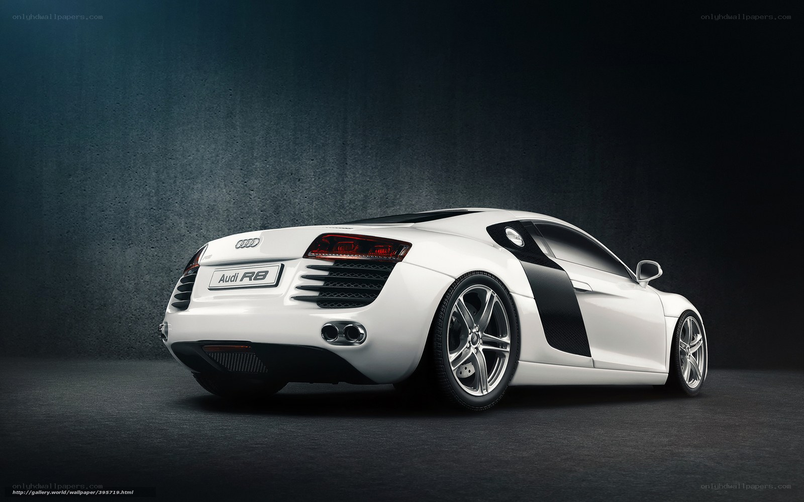 White Audi R8 sports car