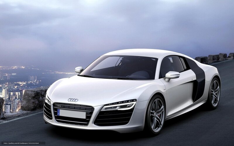 White Audi R8 sports car
