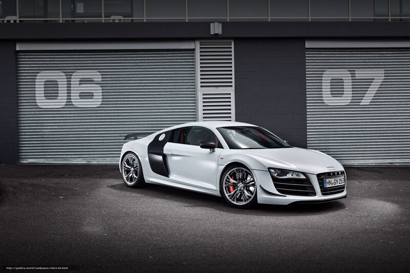 White Audi R8 sports car