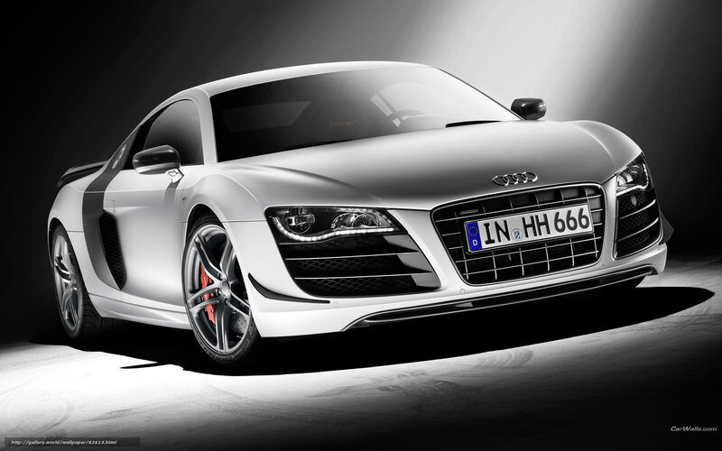 White Audi R8 sports car
