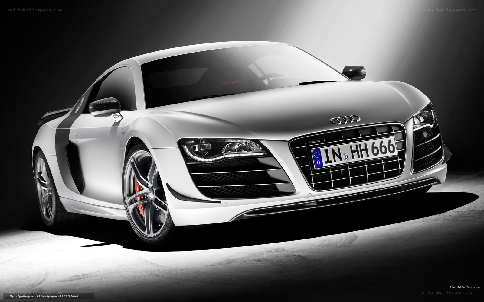 White Audi R8 sports car