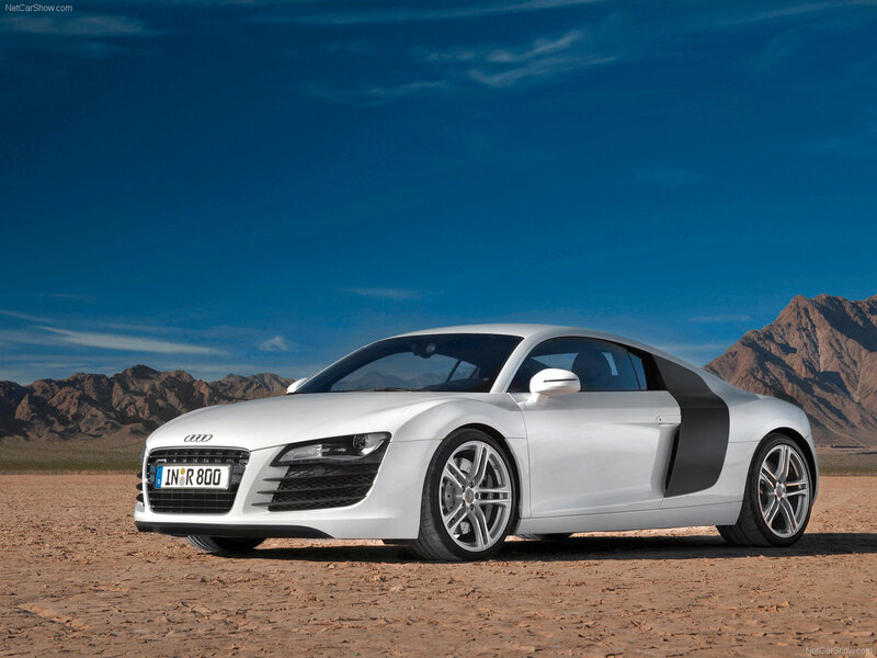 White Audi R8 sports car