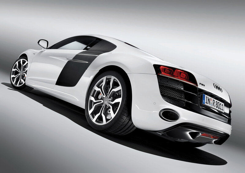 White Audi R8 sports car