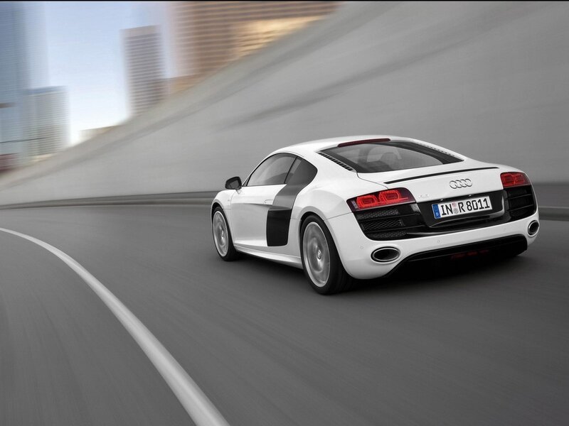 White Audi R8 sports car