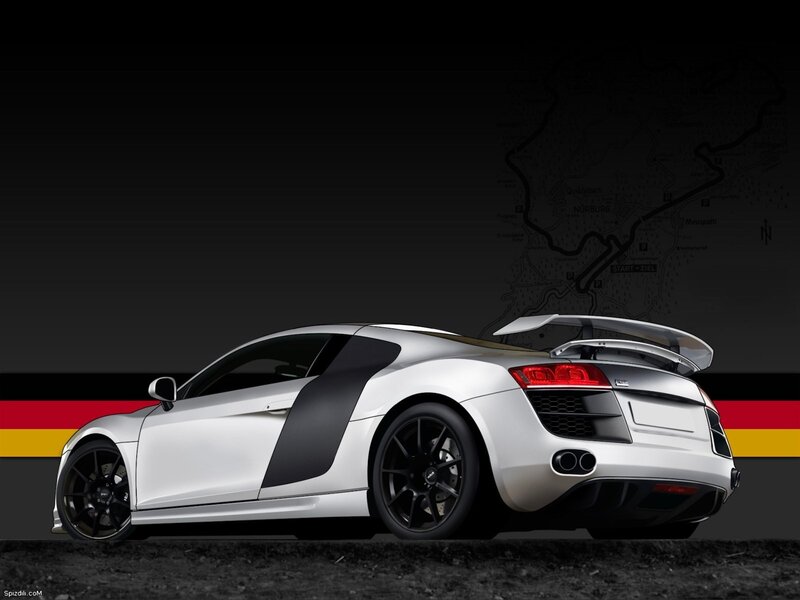 White Audi R8 sports car
