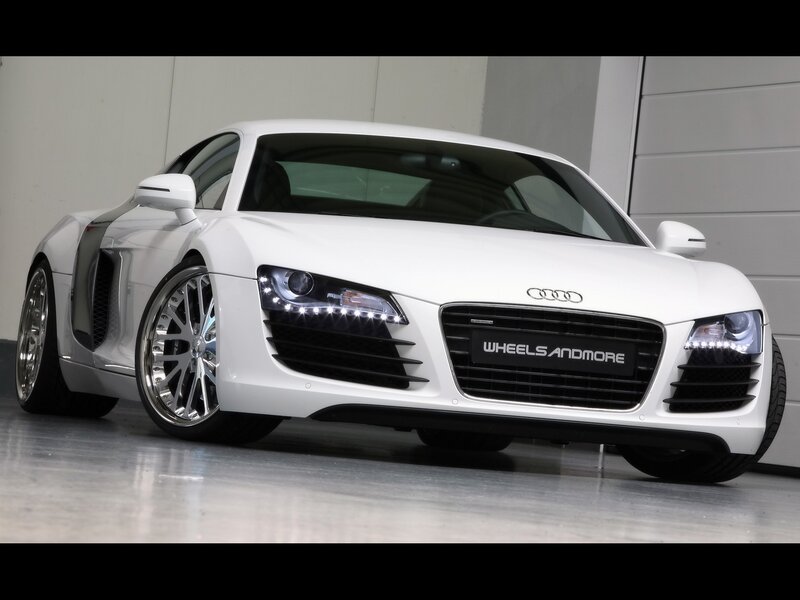 White Audi R8 sports car