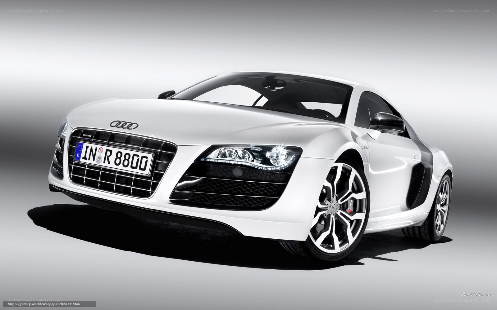 White Audi R8 sports car