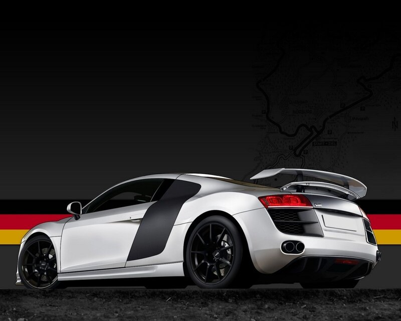 White Audi R8 sports car