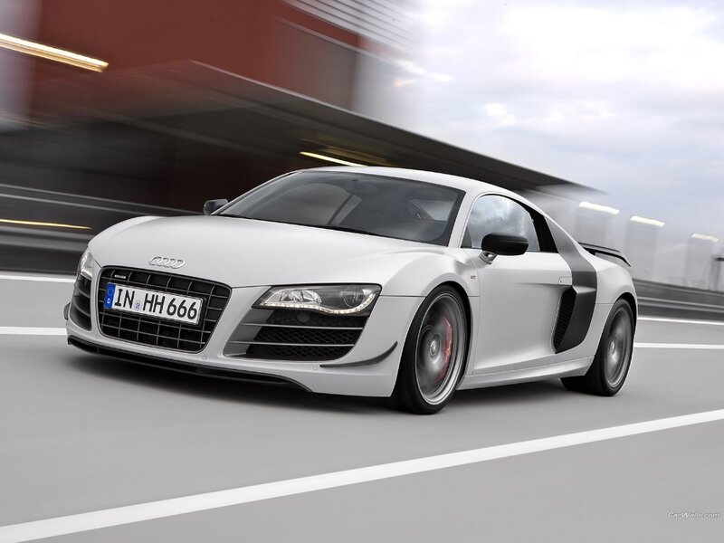 White Audi R8 sports car