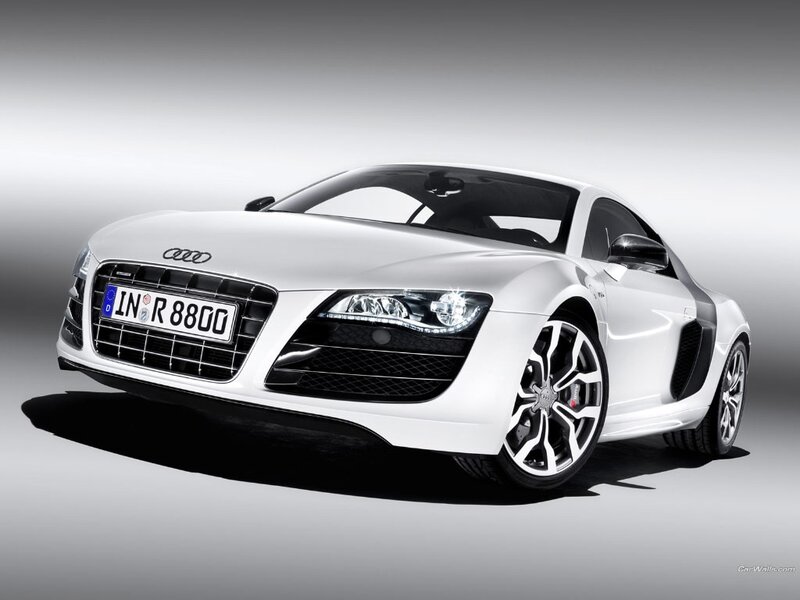 White Audi R8 sports car