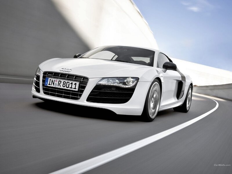 White Audi R8 sports car