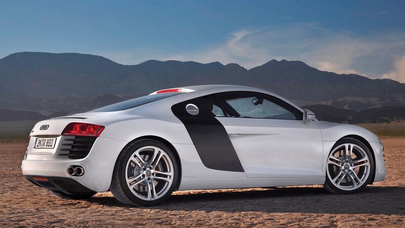 White Audi R8 sports car