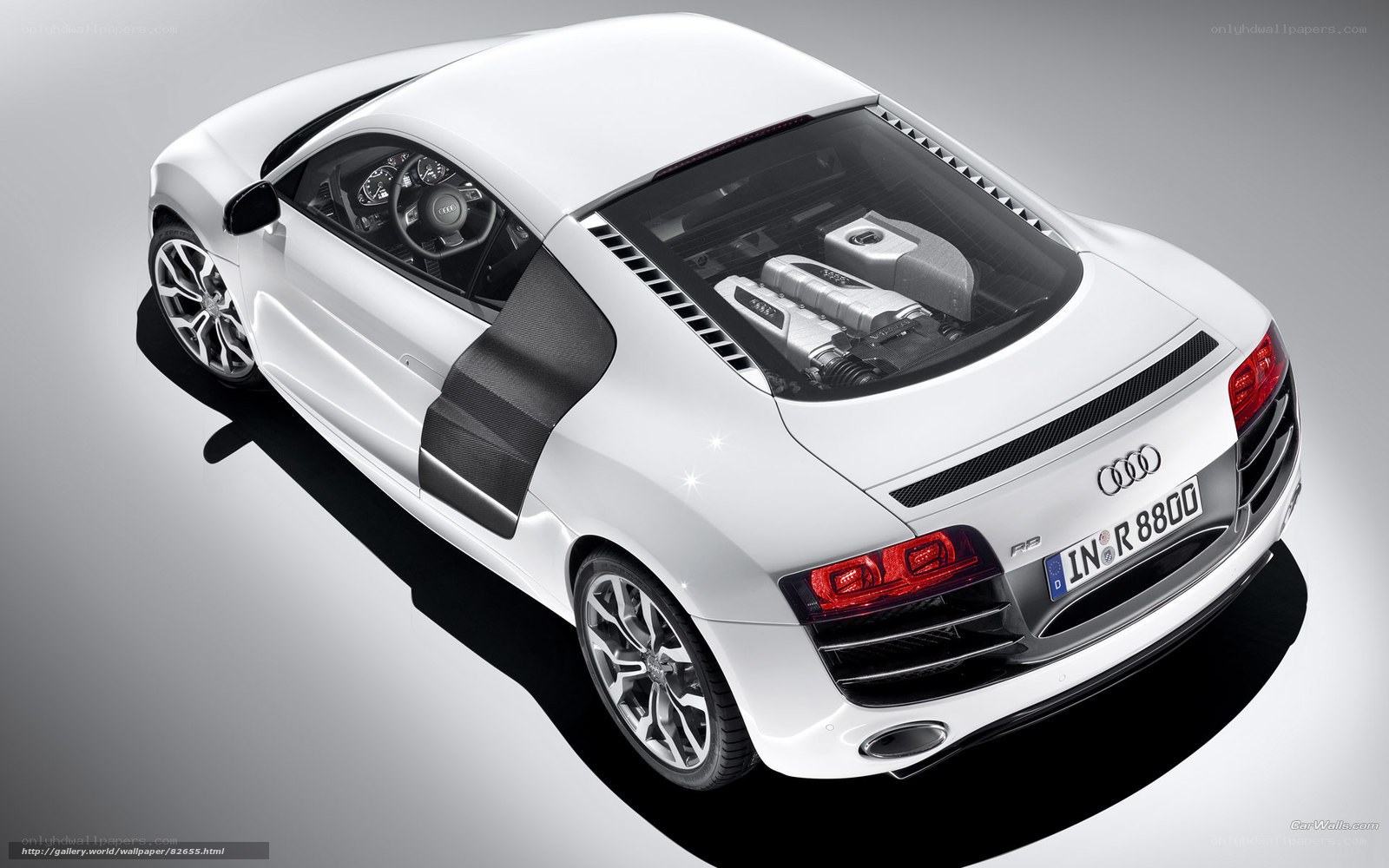 White Audi R8 sports car