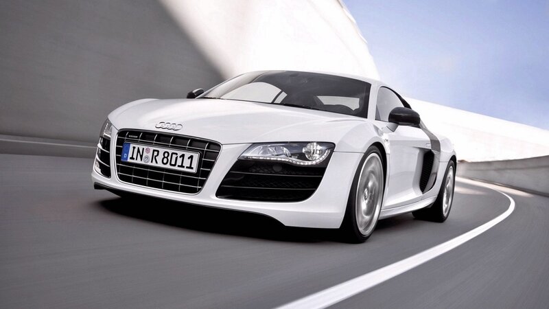 White Audi R8 sports car