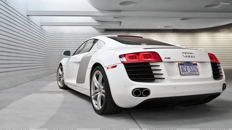 White Audi R8 Sports Car — Modern