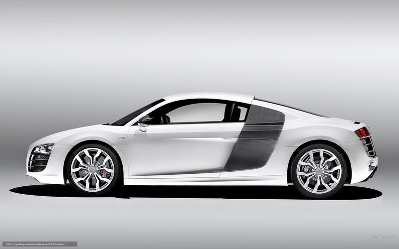 White Audi R8 Sports Car — Neutral, Photograph, Wheels