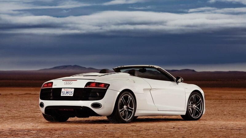 White Audi R8 Spyder — Dramatic, Afternoon, Photograph