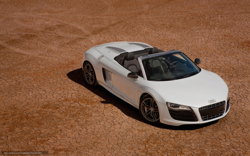 White Audi R8 Spyder — Dramatic, Afternoon