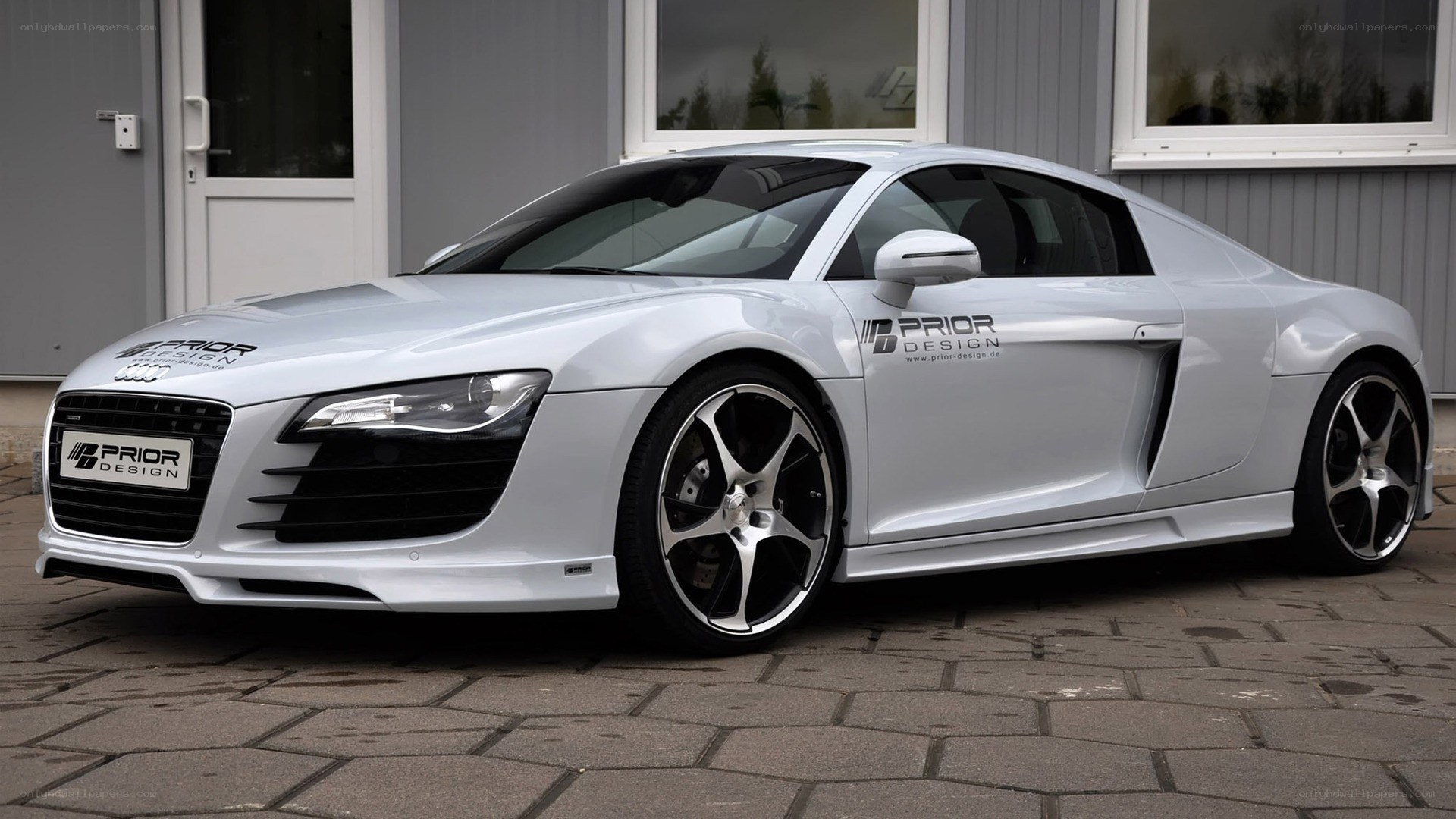 White Audi R8 with Prior Design
