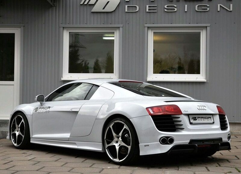 White Audi R8 with Prior Design