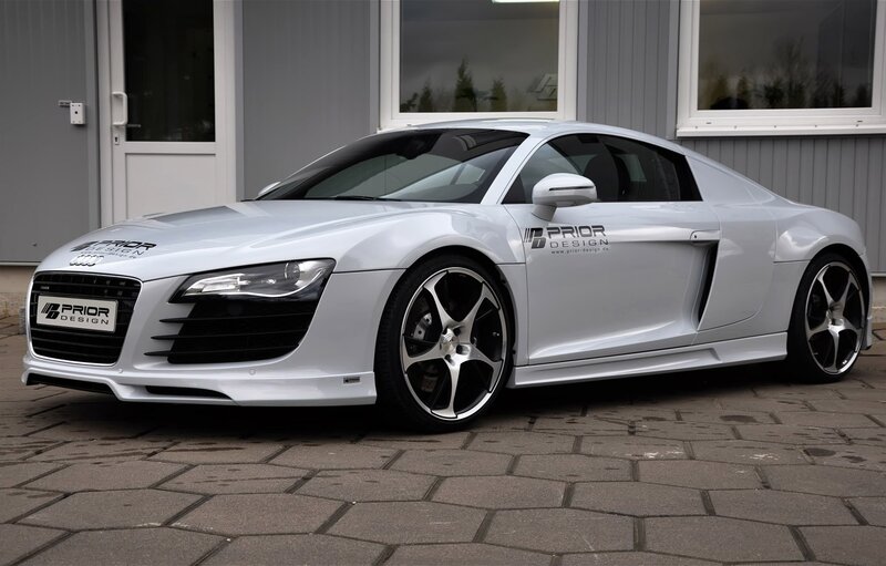 White Audi R8 with Prior Design
